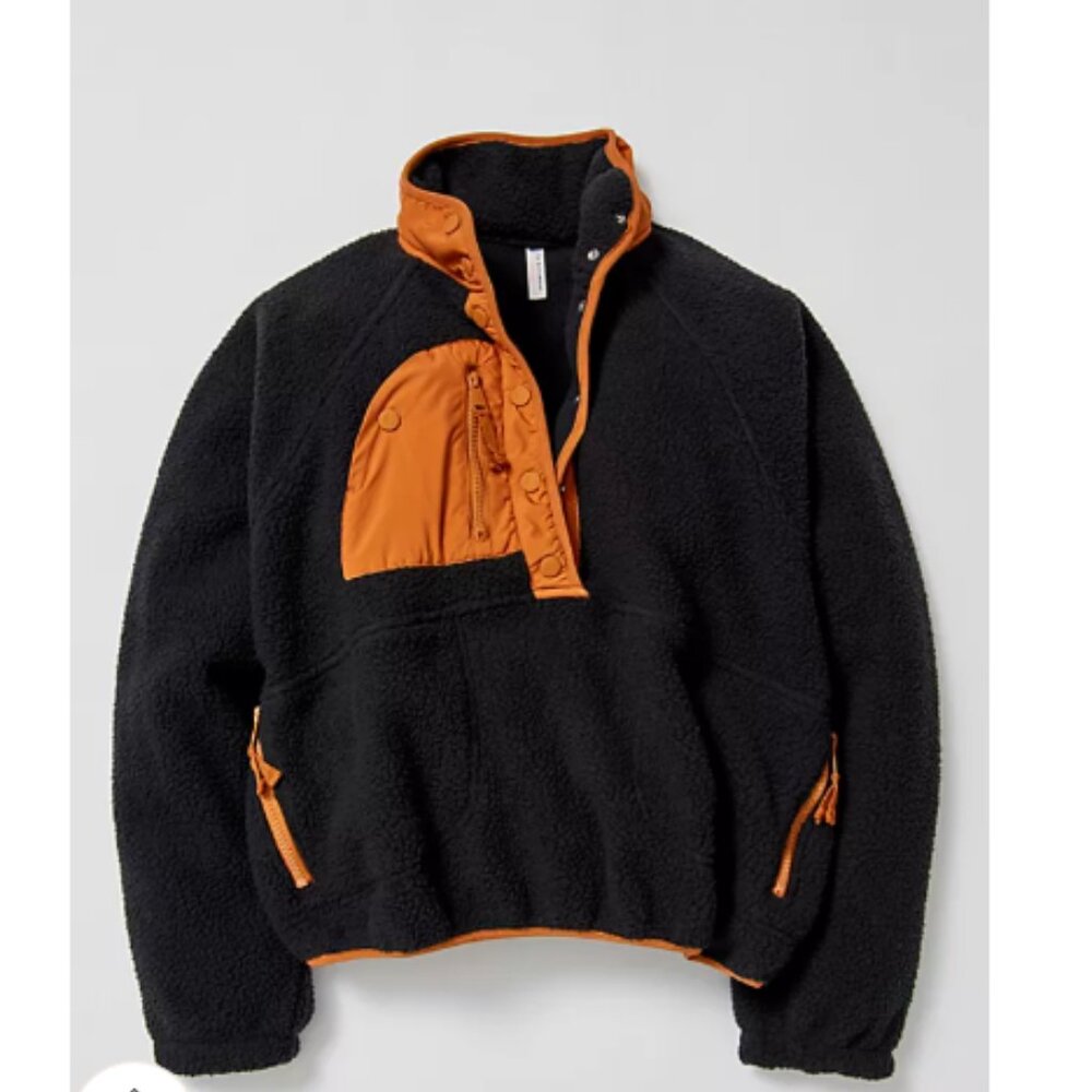 Free People Movement Hit the Slopes Colorblock Fleece Jacket Size Small